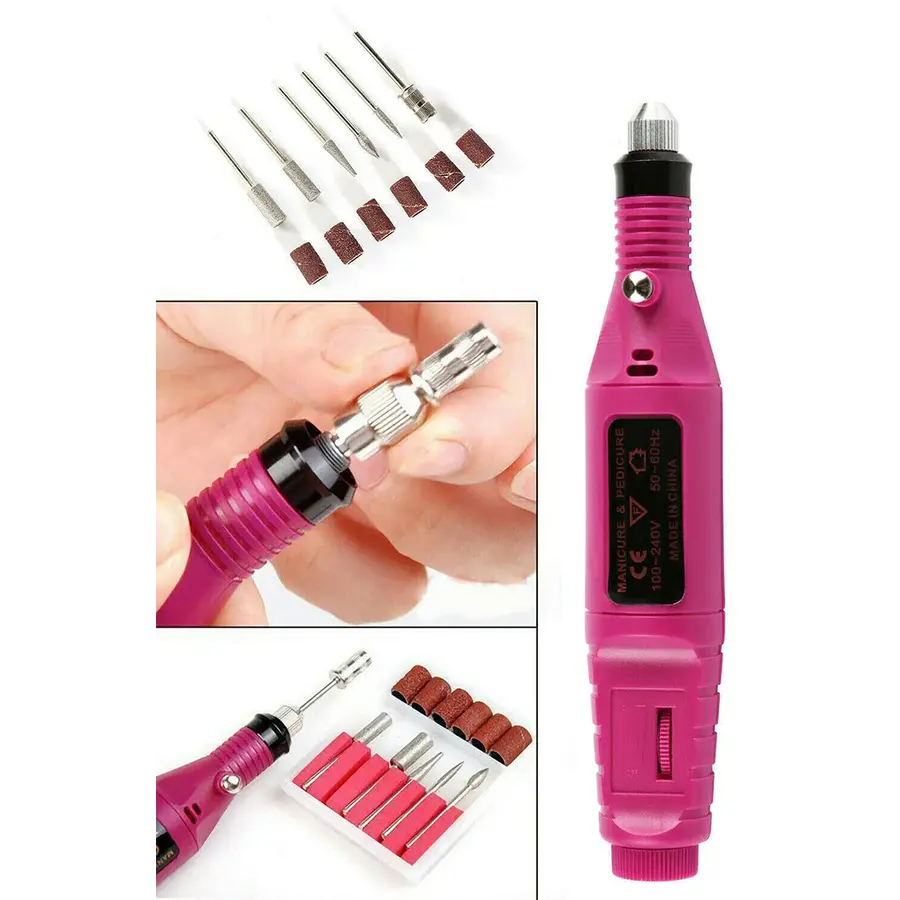 ZAZITEC Elektrische Nagelfrees / Detail Carver – Variabele Snelheid (3.000–20.000 RPM) voor Carving, Engraving, Routing, Grinding, Sharpening, Sanding, Polishing en Drilling - Roze-3