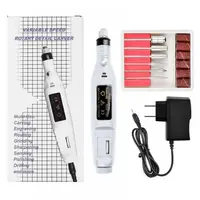 thumb-ZAZITEC Elektrische Nagelfrees / Detail Carver – Wit uitvoering met 9-12V Adapter – Variabele Snelheid (3.000–20.000 RPM) voor Carving, Engraving, Routing, Grinding, Sharpening, Sanding, Polishing en Drilling-1