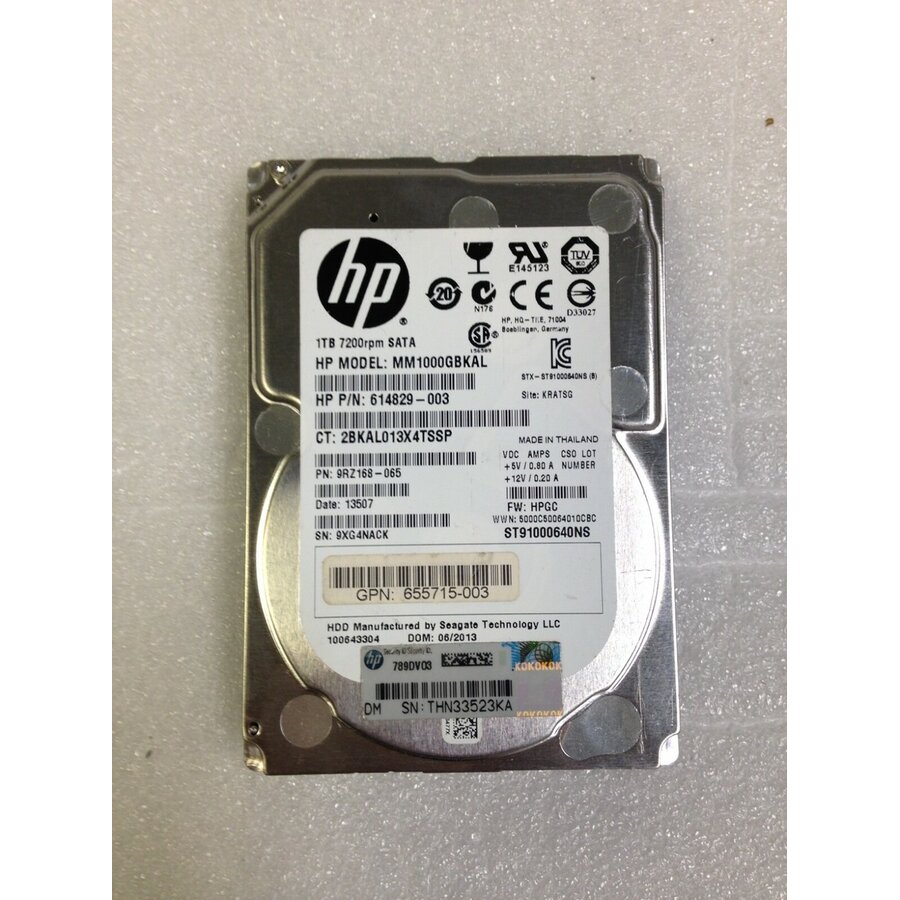 HP 1TB 2.5" Enterprise HDD – MM1000GBKAL | 7.2K SAS Server Harde Schijf-1