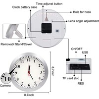 thumb-Zazitec Verborgen Spy Camera Wandklok – 1080P HD WiFi Beveiligingscamera | Bewegingsdetectie & App-toezicht (Geen Audio)-6