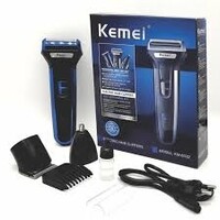 thumb-Kemei KM-6333 3-in-1 Draadloze Tondeuse & Trimmer Set – Oplaadbaar | Inclusief Neus- en Baardtrimmer-3