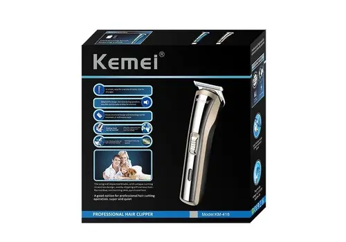 Kemei KM-418 Professionele Draadloze Tondeuse & Trimmer – Compact en Oplaadbaar | Voor Haarlijnen en Baard 