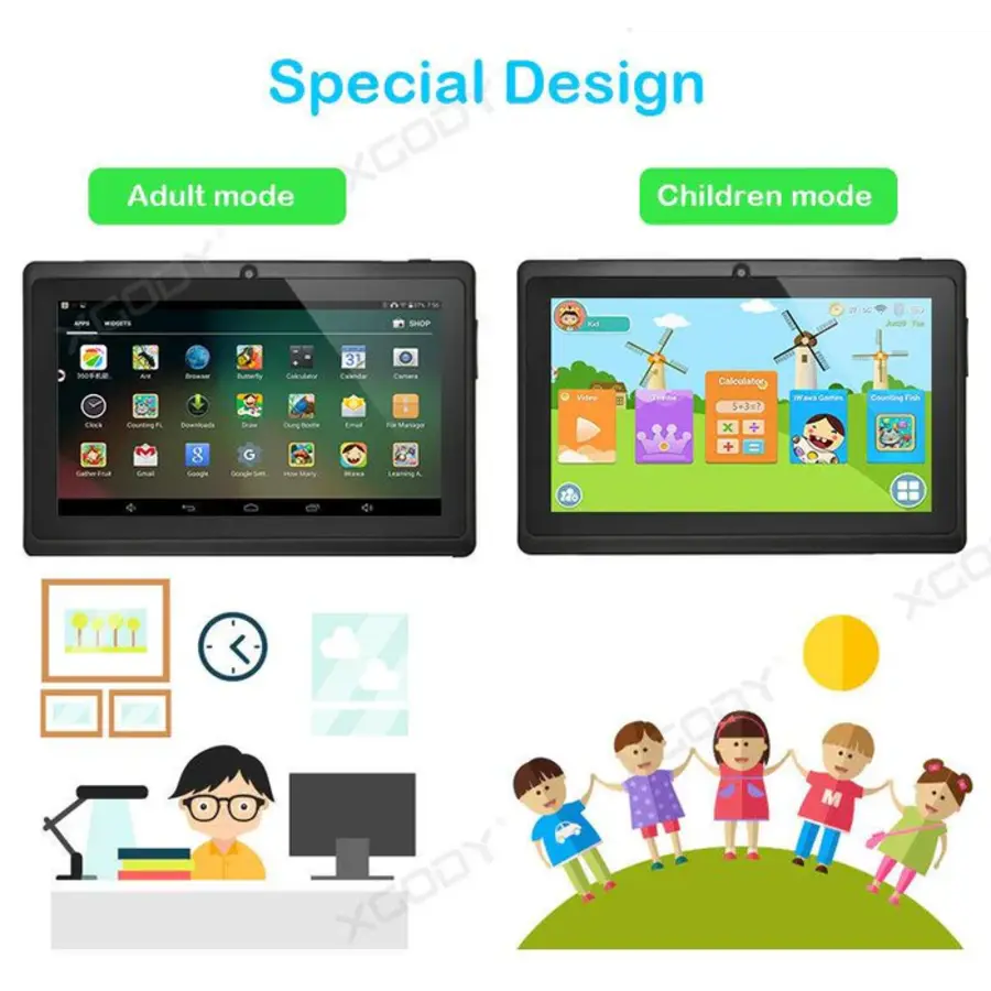 Zazitec T702PRO 7 Inch Tablet – Android – Compacte Entertainment Tablet | Quad-Core & Dual Camera  - ZONDER HOES-1