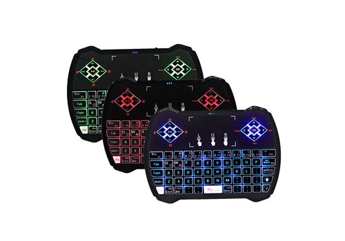 Zazitec 4-in-1 Mini Draadloos Toetsenbord – Air Mouse – Touchpad – Audio Chat | Voor Smart TV, Android TV Box & PC - Zwart 