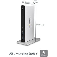 thumb-StarTech.com USB 3.0 Universeel Laptop Docking Station – Dual DVI Video – 5x USB 3.0 Poorten | USB3SDOCKDD-2