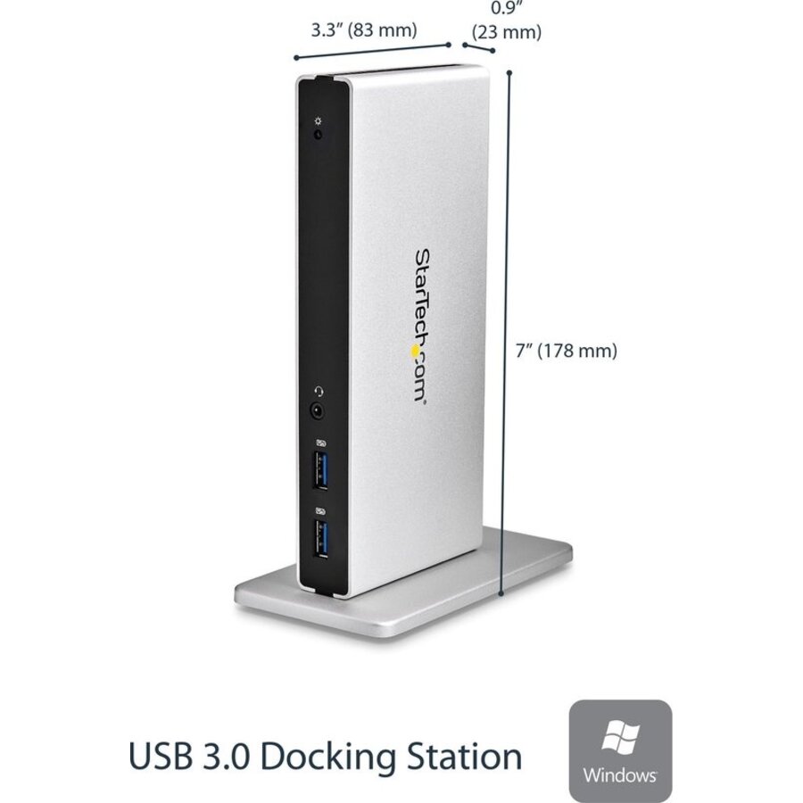 StarTech.com USB 3.0 Universeel Laptop Docking Station – Dual DVI Video – 5x USB 3.0 Poorten | USB3SDOCKDD-2