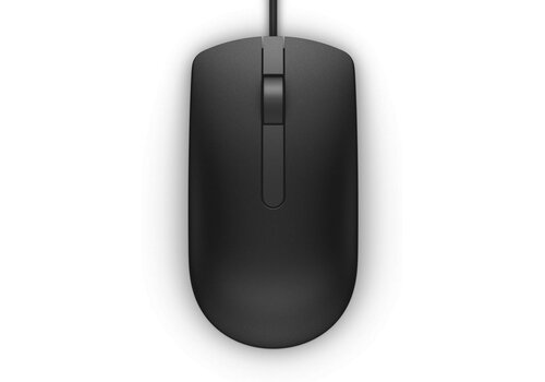 Dell MS116 Optische Muis – Bedraad (USB) – 1000 DPI | Zwart – Ergonomisch Design 