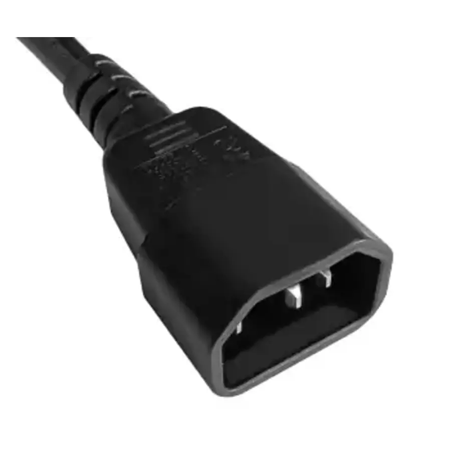 MAG-Kabel – DINIC Voedingsverlengstuk C13 naar C14 – 20cm | IEC Verlengkabel voor PC & Server – Zwart-4