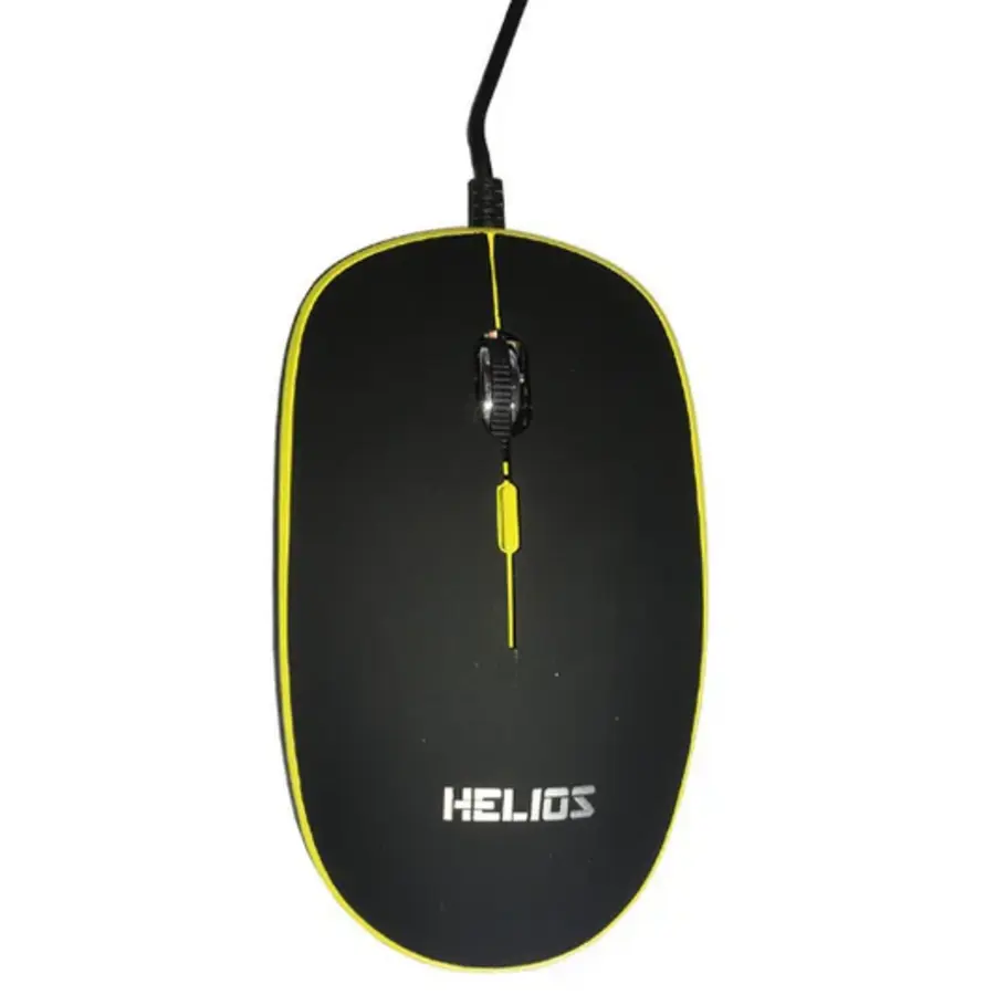 Helios Optical Mouse - Ergonomisch Design - USB Bedraad - 1200 DPI - Zwart-1