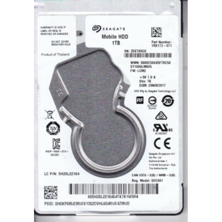 Seagate 1RK172-071 – 1TB – 2.5" SATA HDD – 7mm – 5400 RPM-1