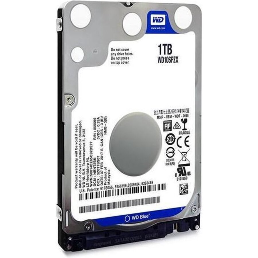 Westerdigital WD10SPZX – 1TB – 2.5" SATA HDD – 7mm – 5400 RPM – 128MB cache – SMR-3