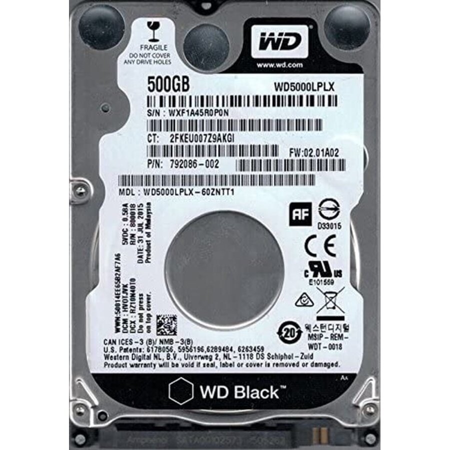 WD5000LPLX – 500GB – 2.5" SATA HDD – 9.5mm – 5400 RPM – 64MB cache-3
