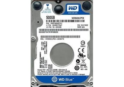 WD Blue PC Mobile Hard Drive WD5000LPCX – 500GB – 2.5" SATA HDD – 7mm – 5400 RPM – 64MB cache 