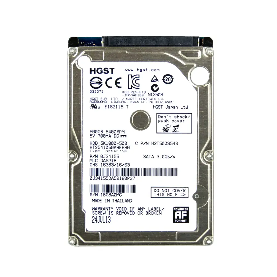HGST 5K1000-500 – 500GB – 2.5" SATA HDD – 9.5mm – 5400 RPM – 8MB cache-1