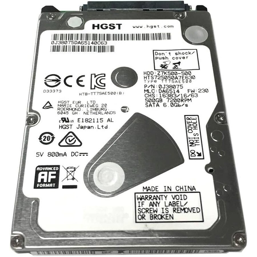 HGST 7K500-500 – 500GB – 2.5" SATA HDD – 7mm – 7200 RPM – 32MB cache-1