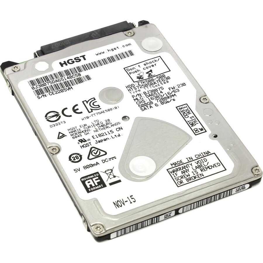 HGST 7K500-500 – 500GB – 2.5" SATA HDD – 7mm – 7200 RPM – 32MB cache-2