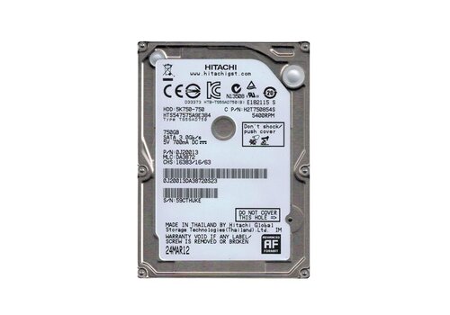 Hitachi 5K750-750 – 750GB – 2.5" SATA HDD – 9.5 mm – 5400 RPM – 8MB cache 