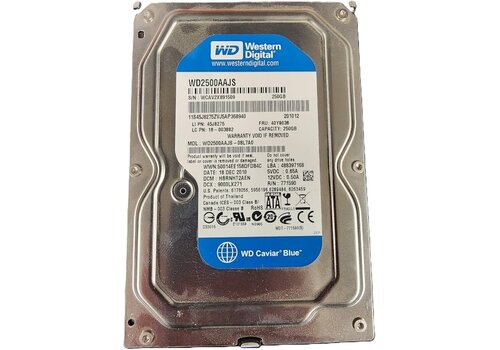 WD WD2500AAJS – 250GB – 2.5" SATA HDD – 9.5 mm – 5400 RPM – 8MB cache 