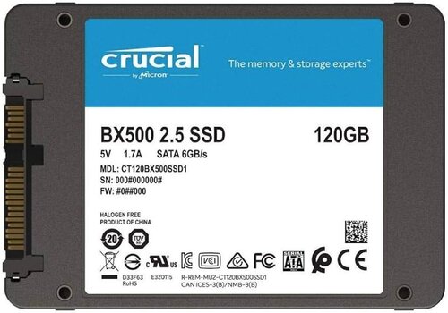 Crucial BX500 – 120GB – 2.5" SATA SSD – 7mm 