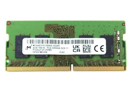 Micron MTA4ATF51264HZ-3G2R1 – 4GB DDR4 SODIMM – 260-pin – DDR4-2666 – 1.2V – 2Rx4 