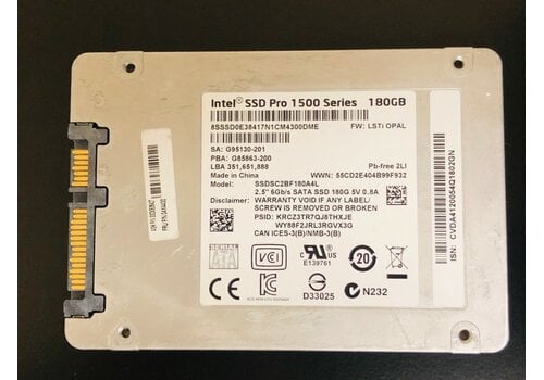 Intel SSD Pro 1500 Series – 180GB – 2.5" SATA SSD – 7mm 