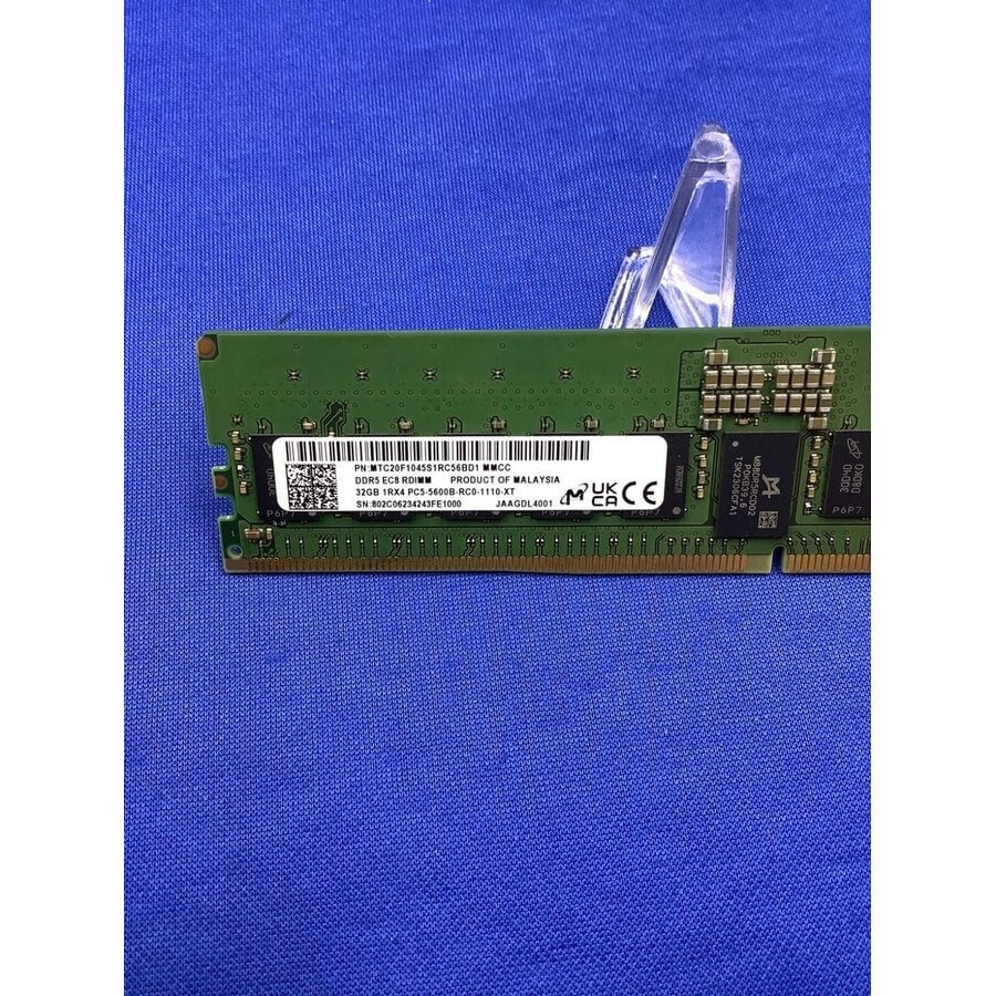 Micron MTC20F1045S1RC56BD1 – 32GB DDR5 RDIMM 1Rx4 – 288-pin – 1.1V – PC5-5600B-RC0-1110-XT-2