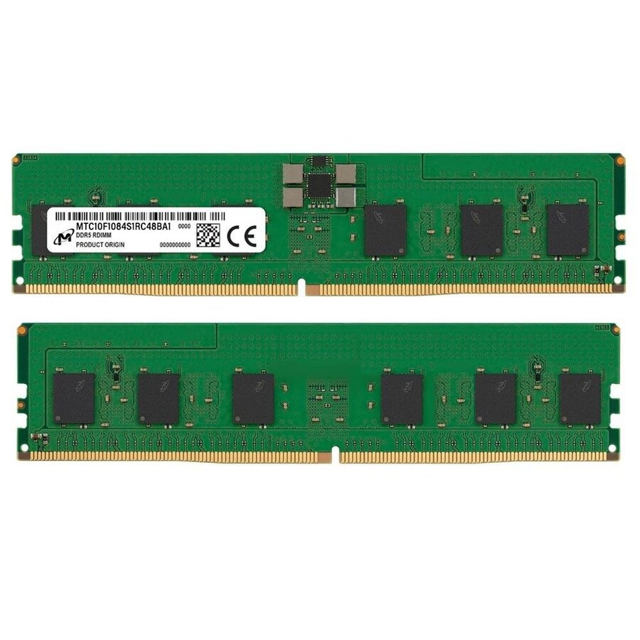 Micron MTC10F1084S1RC48BA1 – 16GB DDR5 RDIMM 1Rx8 – 288-pin – 1.1V – PC5-4800B-RD0-1010-XT-1