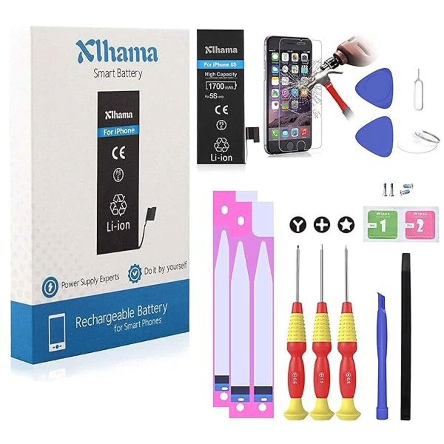 Zazitec Vervangingsaccu voor iPhone 5S/5C – 1560mAh – met Mini Kit-2