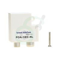 thumb-Braun Telecom POA-1B IEC-NL Enkeldop Einddoos met Verlengkabel (1-gang)-2