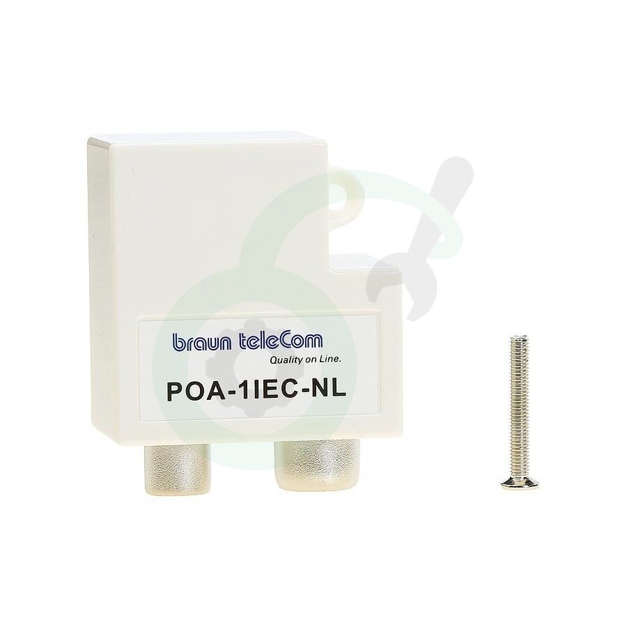 Braun Telecom POA-1B IEC-NL Enkeldop Einddoos met Verlengkabel (1-gang)-2