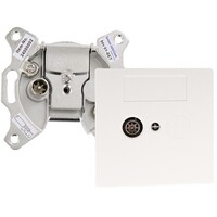 Braun Telecom wandcontactdoos BTV 01-SET inc. afdekplaat (Ziggo gecertificeerd)