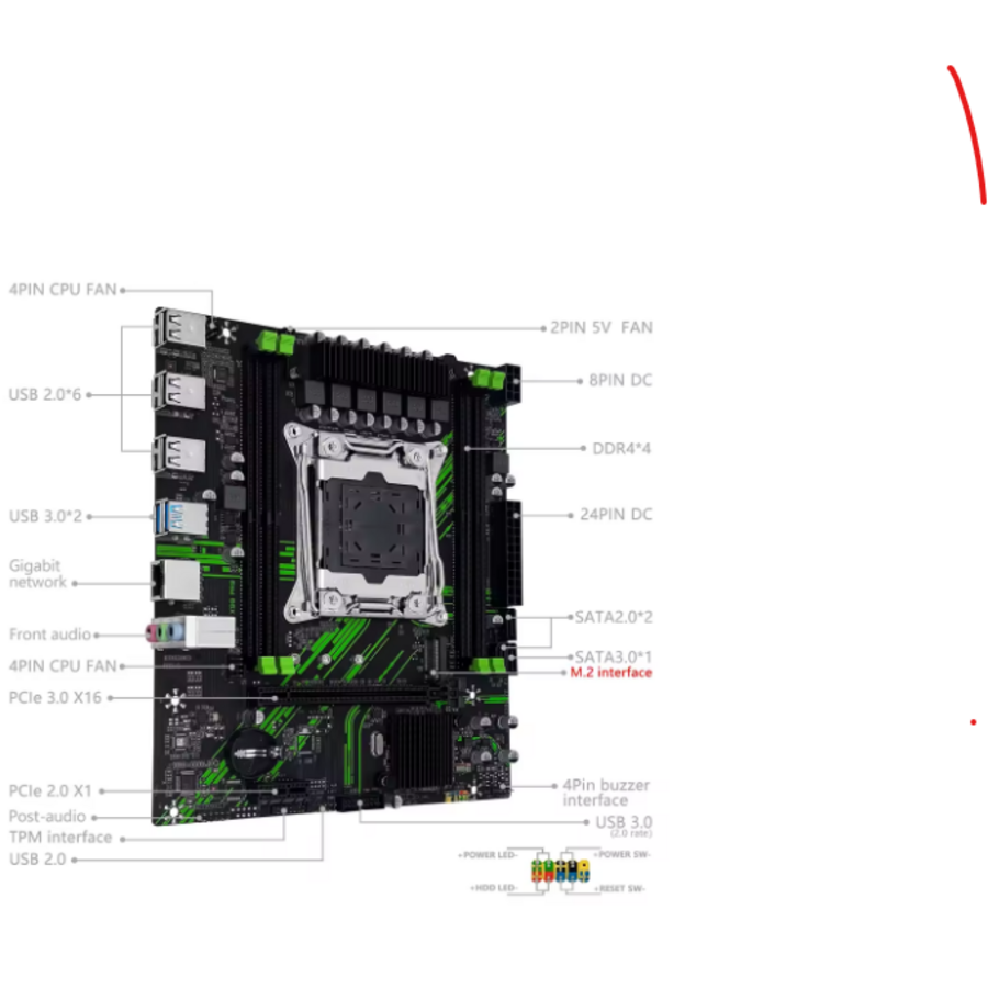 Machinist X99 PR9 Kit – Moederbord + CPU + RAM 16GB DDR4 2666(2x8GB)-3