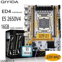 QiYIDA X99 Motherboard Set Combo Xeon Kit E5-2650 v4 CPU, 16GB DDR4 RAM (2x8GB) + NVMe M.2 Storage – LGA2011-3