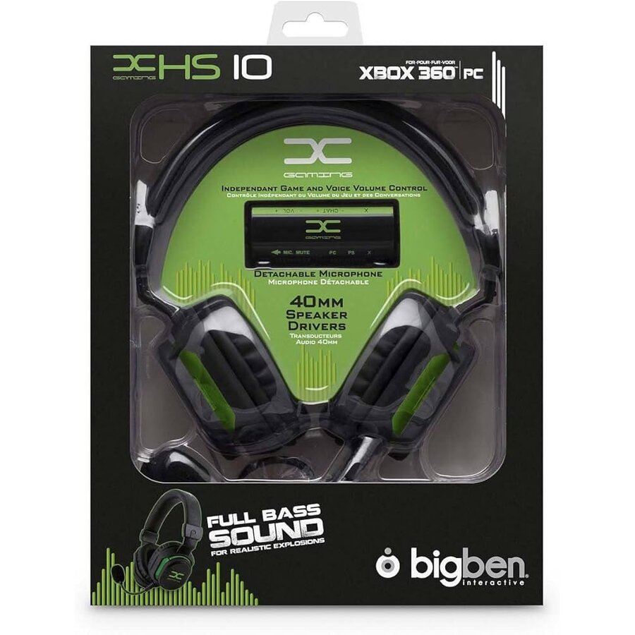 Zazitec XHS 10 Gaming Headset – Xbox 360 & PC – 40mm drivers, 32 ohm, 108 dB-1