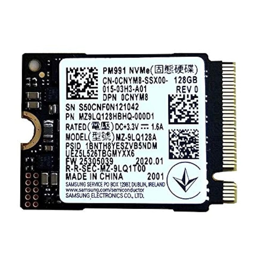 Samsung PM991 NVMe SSD 128GB M.2 PCIe Gen3 x4 – KR-0CNYM8-SSK00-9AF-023P-A00 OEM Solid State Drive-1