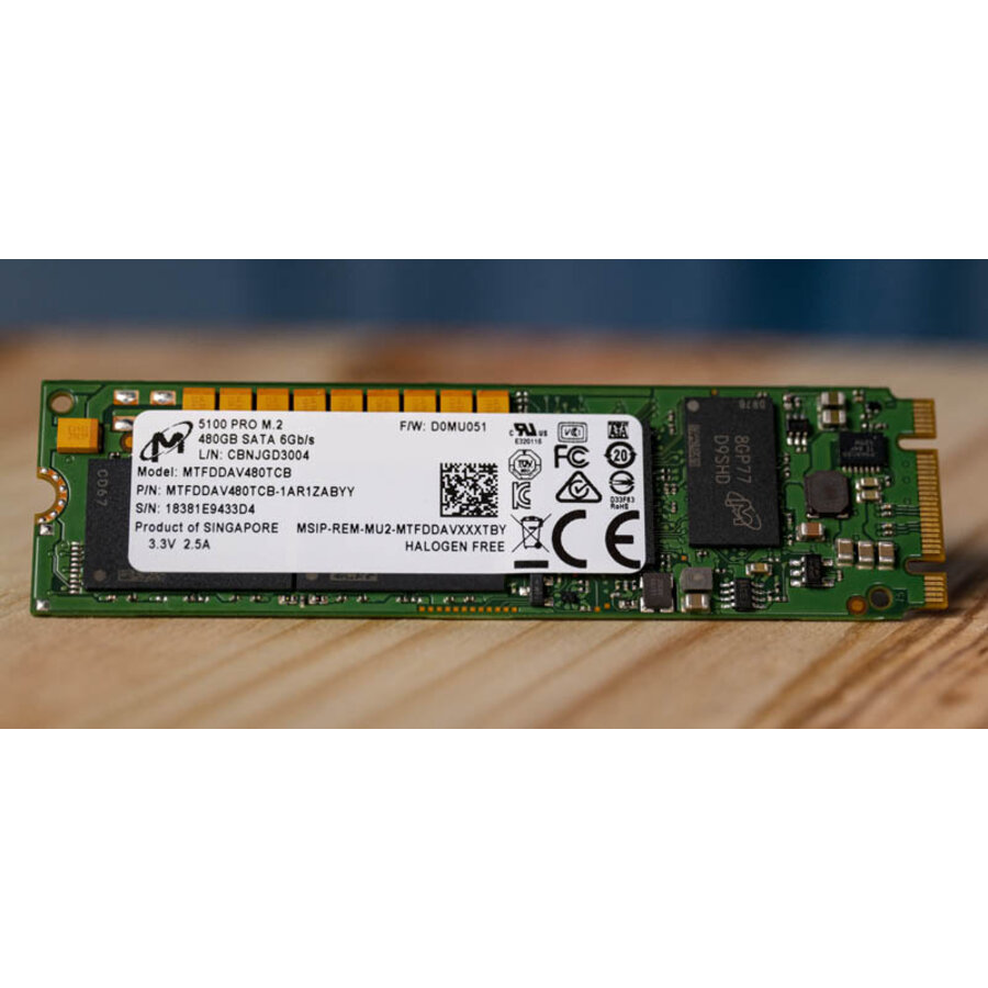 Micron 5100 PRO SSD 480GB M.2 2280 SATA III 6Gb/s – MTFDDAV480TCB Enterprise Solid State Drive-1