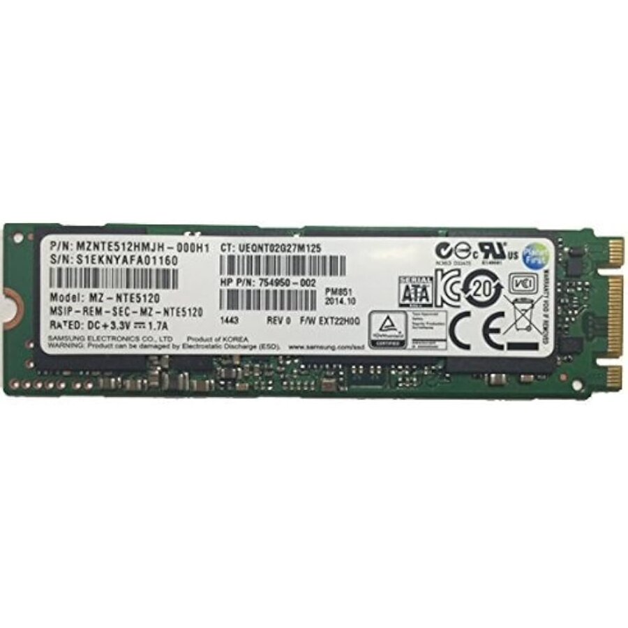 Samsung PM851 SSD 512GB M.2 2280 SATA III 6Gb/s – MZ-NTE5120 / MZNTE512HMJH OEM Solid State Drive-1