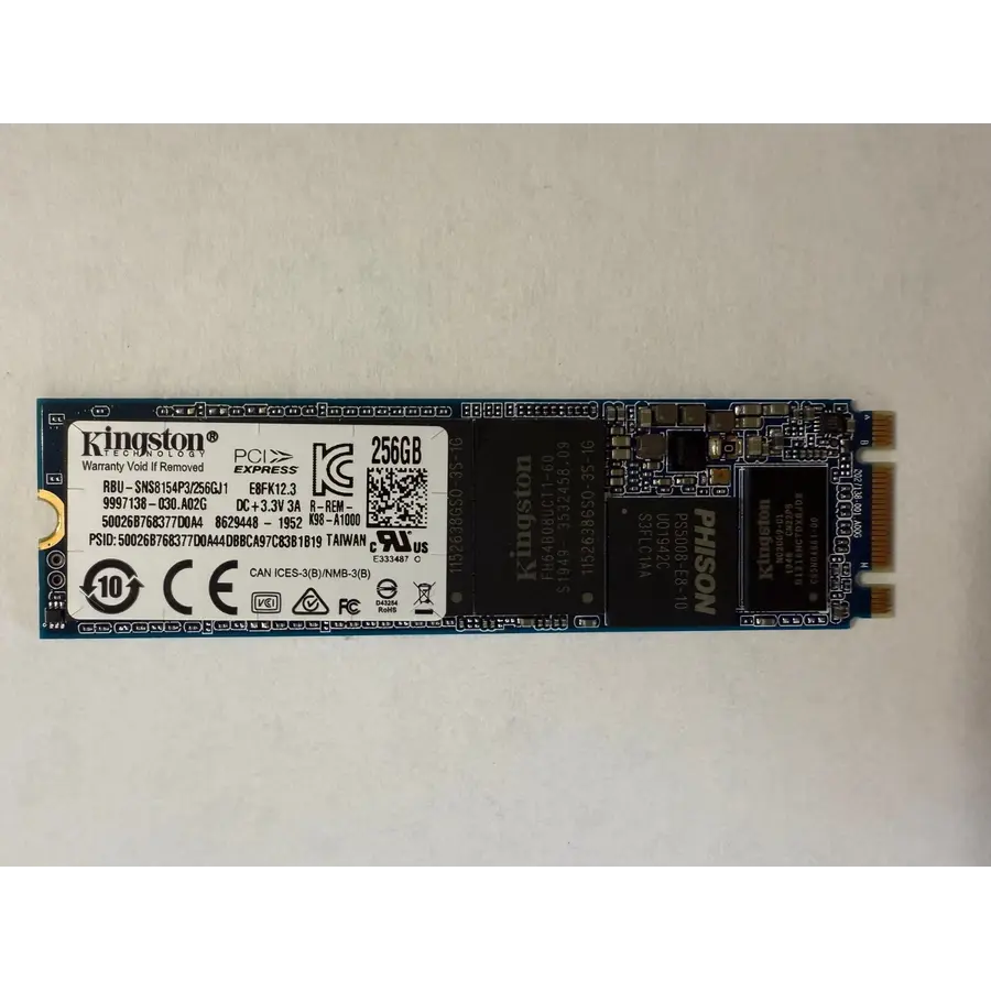 Kingston 256GB M.2 2280 NVMe PCIe Gen3 x2 SSD – RBU-SNS8154P3/256GJ1-1
