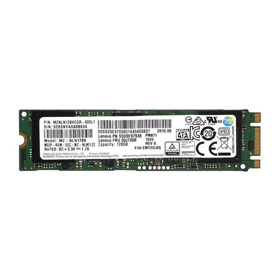 Samsung PM871 128GB M.2 2280 SATA III – MZ-NLN1280-1