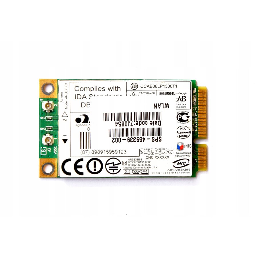Atheros AR5BXB63 Mini PCI-E 802.11b/g WiFi Netwerkkaart met AR2423 Chipset-1
