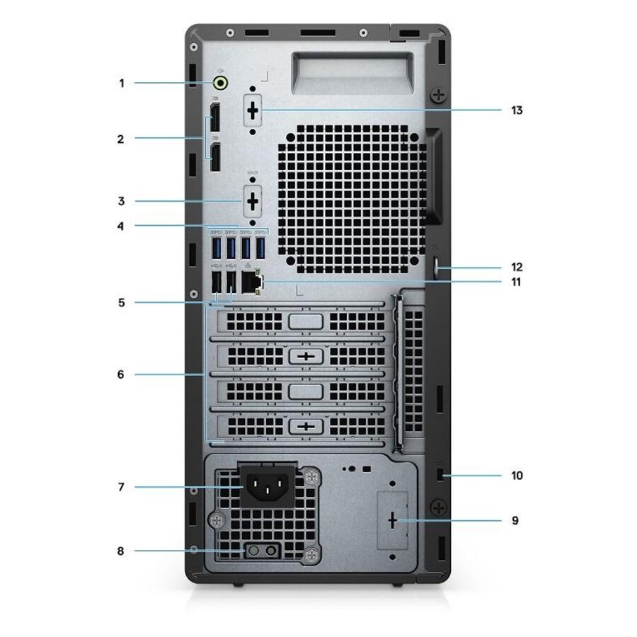 Dell OptiPlex 5090 Desktop PC – Intel Core i7-10700 (10e generatie), 8GB RAM, 256GB NVMe SSD, Intel UHD Graphics 630, Windows 10/11 Pro zakelijke desktop-2
