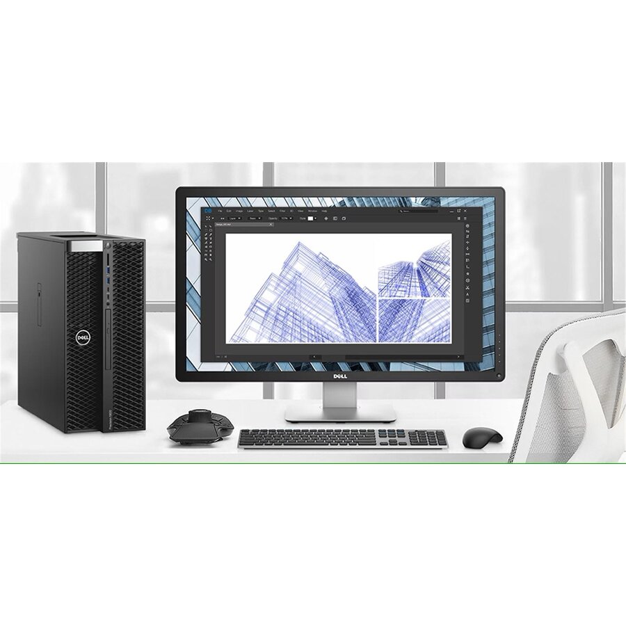 Dell Precision 5820 Tower Workstation – Intel Core i9 (X-series), 16GB DDR4 ECC RAM, 512GB SSD, professionele high-end workstation voor CAD, 3D design, engineering en zware workloads-3