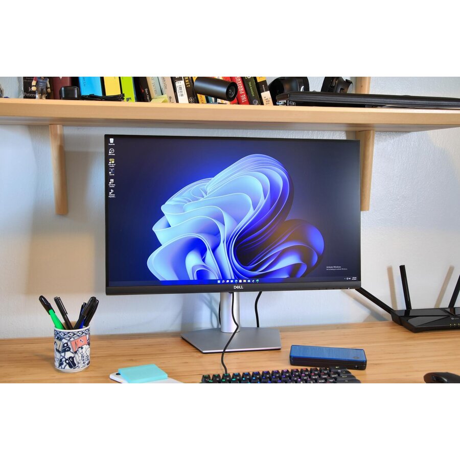 Dell S2722QC 27 inch 4K UHD IPS Monitor – 3840x2160 resolutie, USB-C docking met 65W Power Delivery, AMD FreeSync, ComfortView Plus, ingebouwde speakers en ergonomische standaard-3
