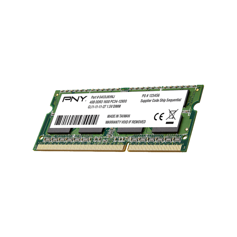 PNY Technologies 4GB DDR3 SO-DIMM Laptop Geheugen – 1333MHz/1600MHz notebook RAM, compact formaat, energiezuinig en geschikt voor laptops en mini pc’s-1