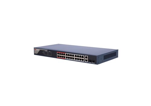 Hikvision DS-3E1326P-EI 24-poorts PoE Smart Managed Switch met 2x Gigabit uplink 
