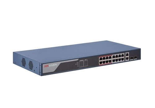 Hikvision DS-3E318P-EL 16-poorts PoE switch met Gigabit uplinks 250W 
