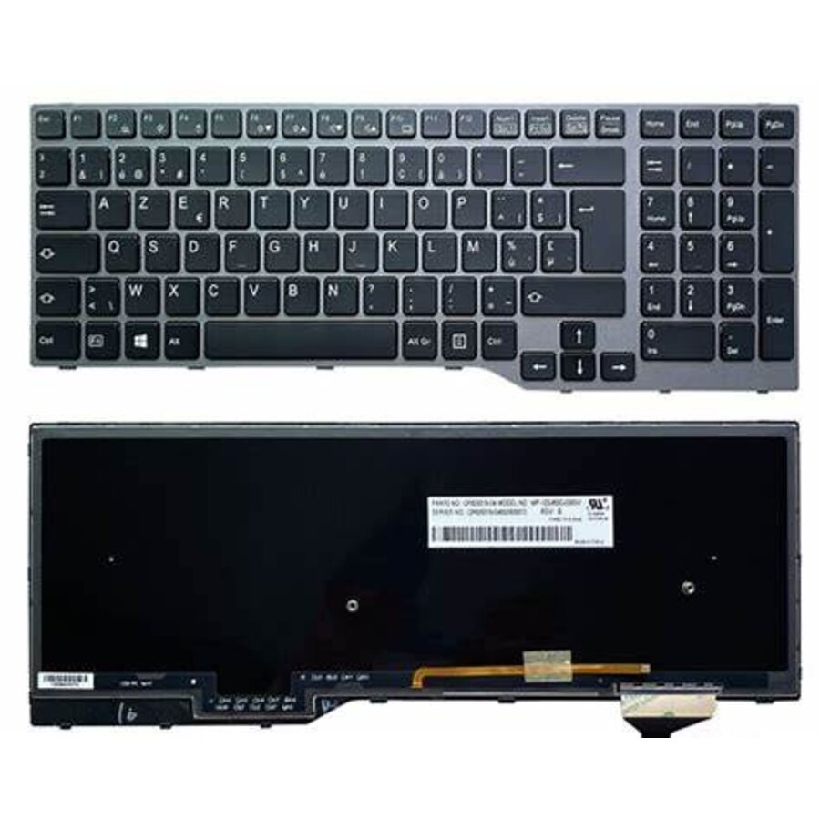 Fujitsu LifeBook E754 replacement toetsenbord QWERTY zwart compatible laptop keyboard voor Fujitsu Siemens LifeBook E754 serie-1