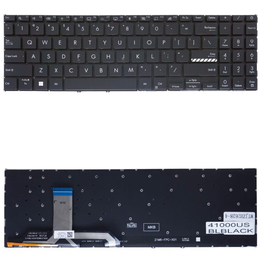 Asus A9, A9T, A9R, X50, X50C, X50M, X51, X51L, X51R, Z94, Z94G laptop toetsenbord QWERTY zwart interne keyboard module compatible replacement-1