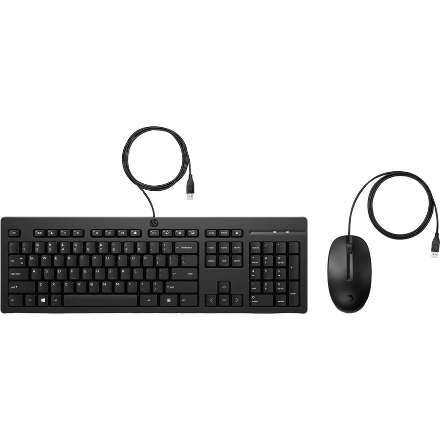 HP 225 Wired Mouse and Keyboard Combo USB-A bedrade toetsenbord en muis set full-size QWERTY zwart desktop bundel-2