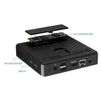 thumb-BMAX B1 Pro mini PC Intel Gemini Lake Celeron N4000 8GB LPDDR4 128GB eMMC Windows 11 Pro compacte desktop computer met HDMI 4K dual display en WiFi Bluetooth-4